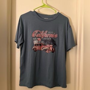 Blue SHEIN Graphic T-shirt